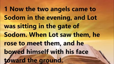 Lot convinces the angelic visitors to stay with him.