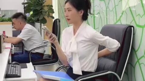 Chinese OL...office nylon shoeplay!