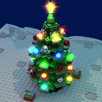 Lego Christmas Tree Blender Animation