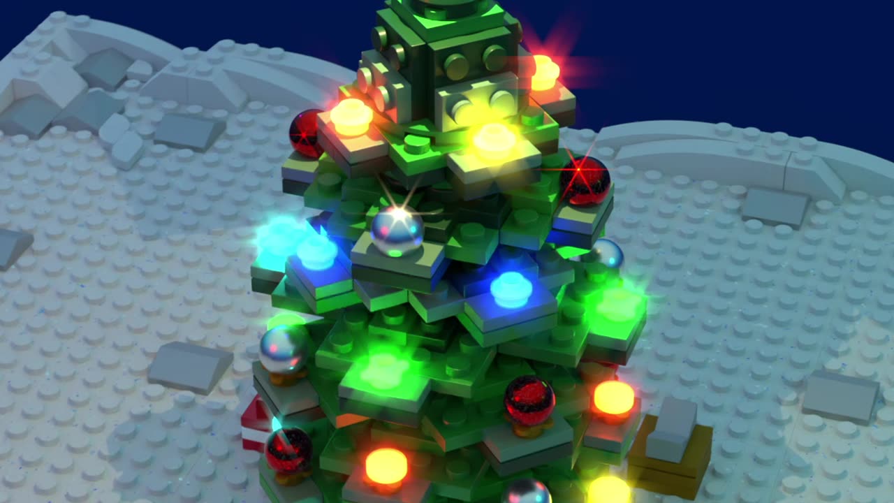 Lego Christmas Tree Blender Animation