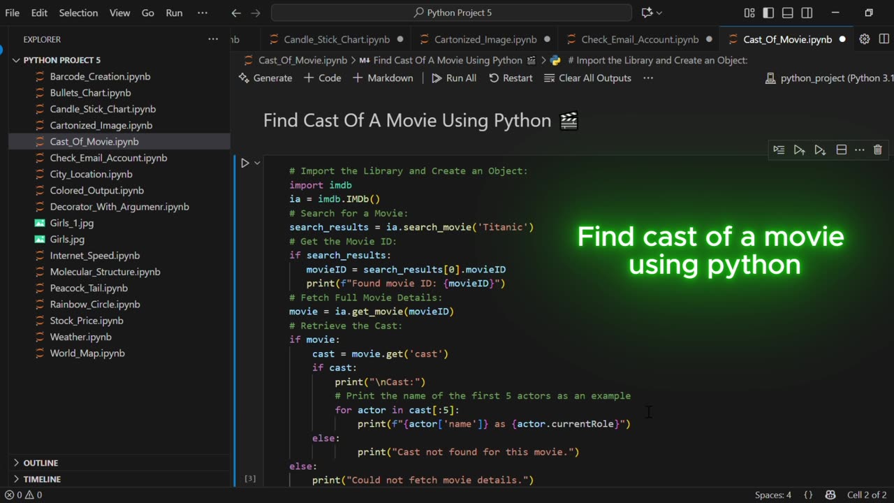 Extract Movie Cast Data from IMDb Using Python