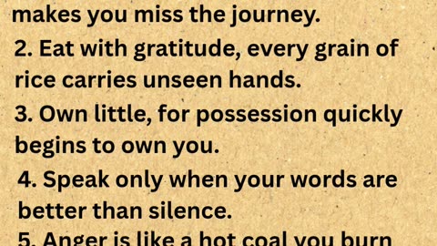 A Japanese Monk Once Said.