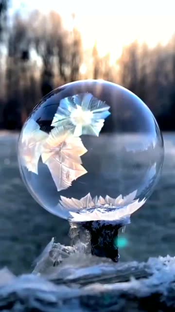 The Crystallisation of an Ice Bubble
