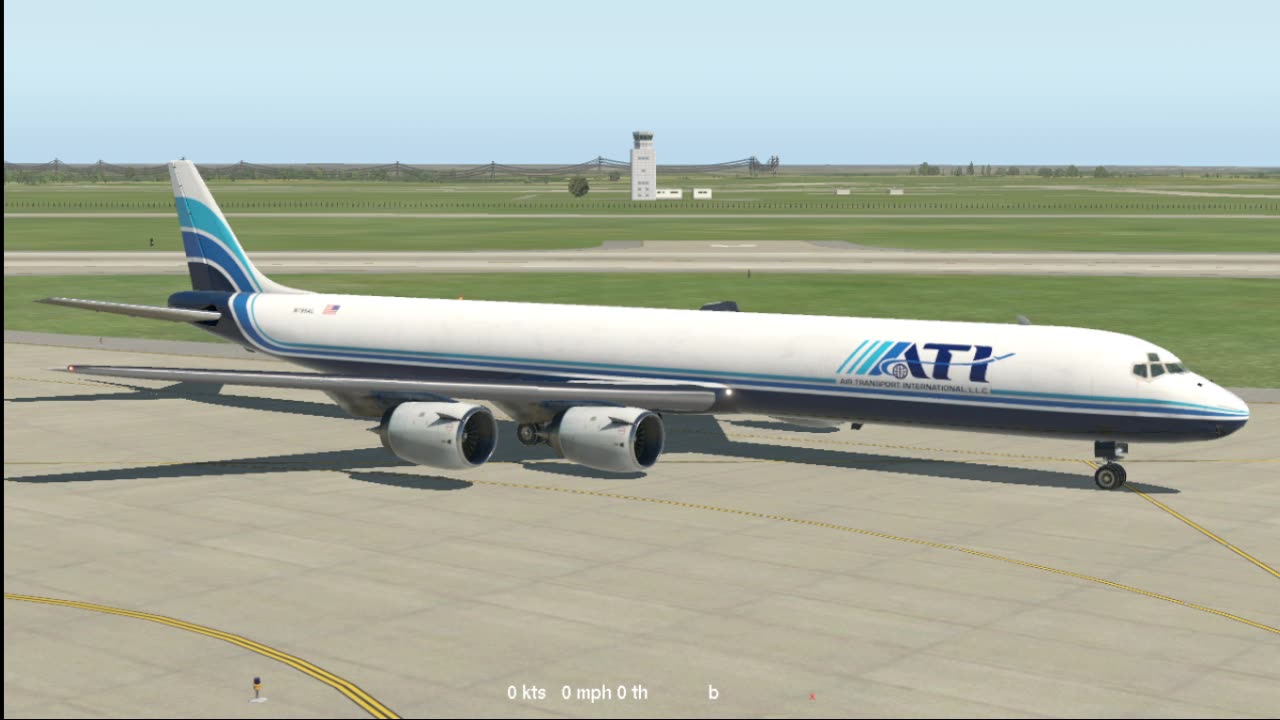 Wilson MD DC8-71F over Texas on Xplane 11 under Ubuntu 24 - ILS KDFW