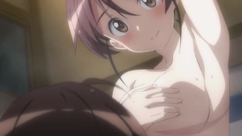 Brave Witches Hikari and Tamaki taking a bath