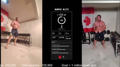 Everyday 300 push ups and 150 Burpees!