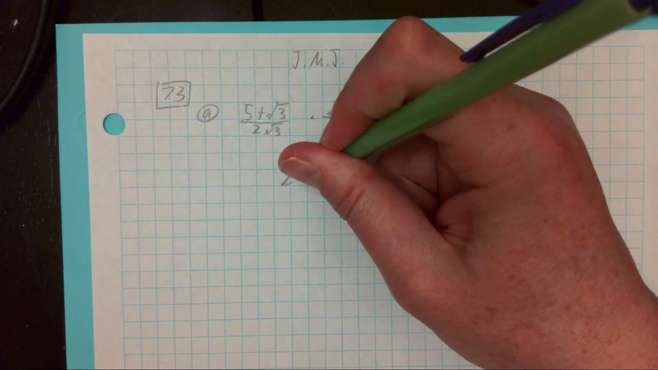 Saxon Algebra 2 Lesson 73 (a)