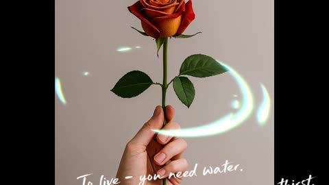Love begins with the one who stirs uour thirst
