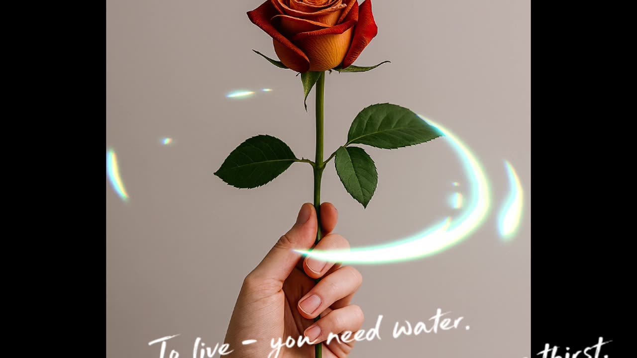 Love begins with the one who stirs uour thirst