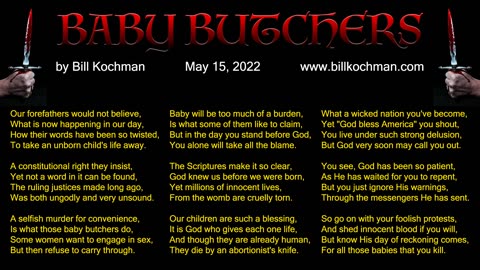 BABY BUTCHERS -- an original song by Bill Kochman.