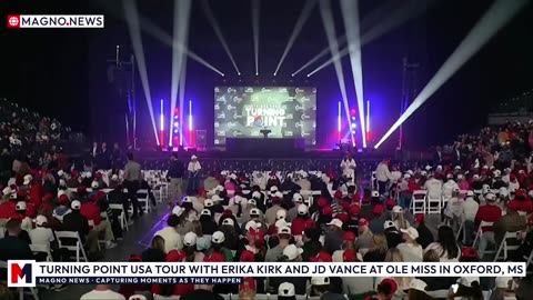 🇺🇸 JD Vance joins Erika Kirk on Turning Point USA Tour at Ole Miss in Oxford, Mississippi [LIVE]