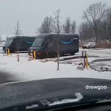 “Amazon’s electric vans are charging in the snow… using a giant DIESEL generator."