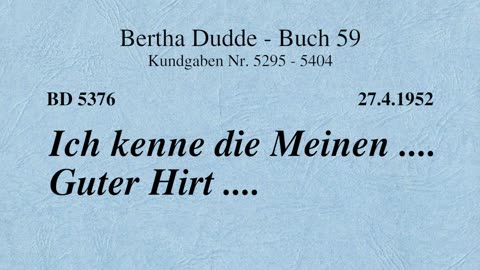 BD 5376 - ICH KENNE DIE MEINEN .... GUTER HIRT ....