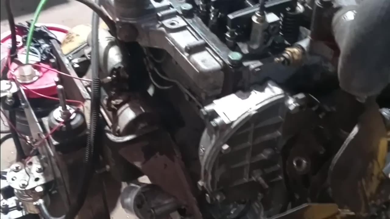 Perkins 4cyl first start.