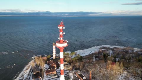 Winter day at the Shepelevsky lighthouse