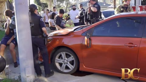 8 Anaheim High School running team members struck by suspected DUI driver, police say