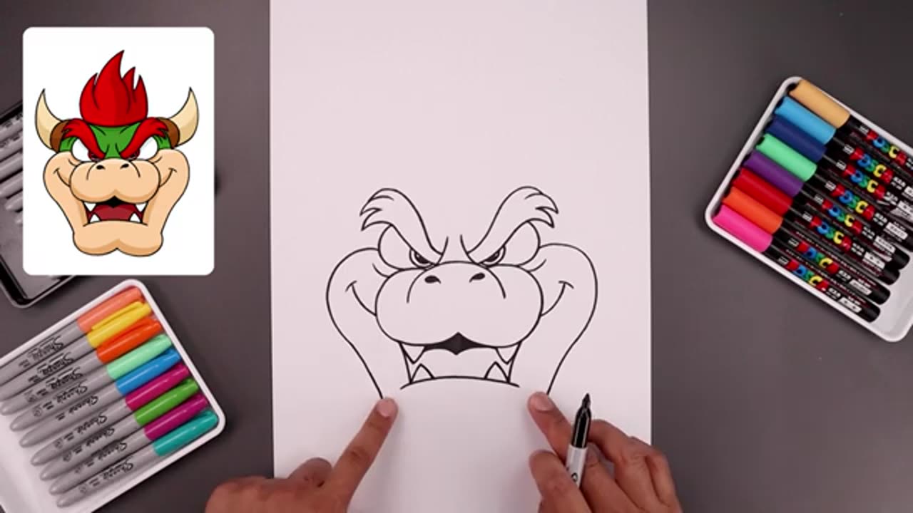 How To Draw Bowser for Beginners