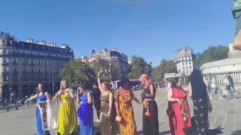 What Muslims fear most. The women throw away Islamic clothes, shouting "freedom".