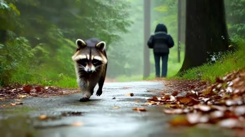 A Racoon's Journey a tale of the loneley Racoon