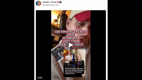 Tim Walz Ordered The Hit On Minnesota Lawmaker Melissa Hortman To Cover Up Somalian Fraud! 1-4-2026