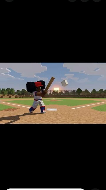 A Minecraft baseball field