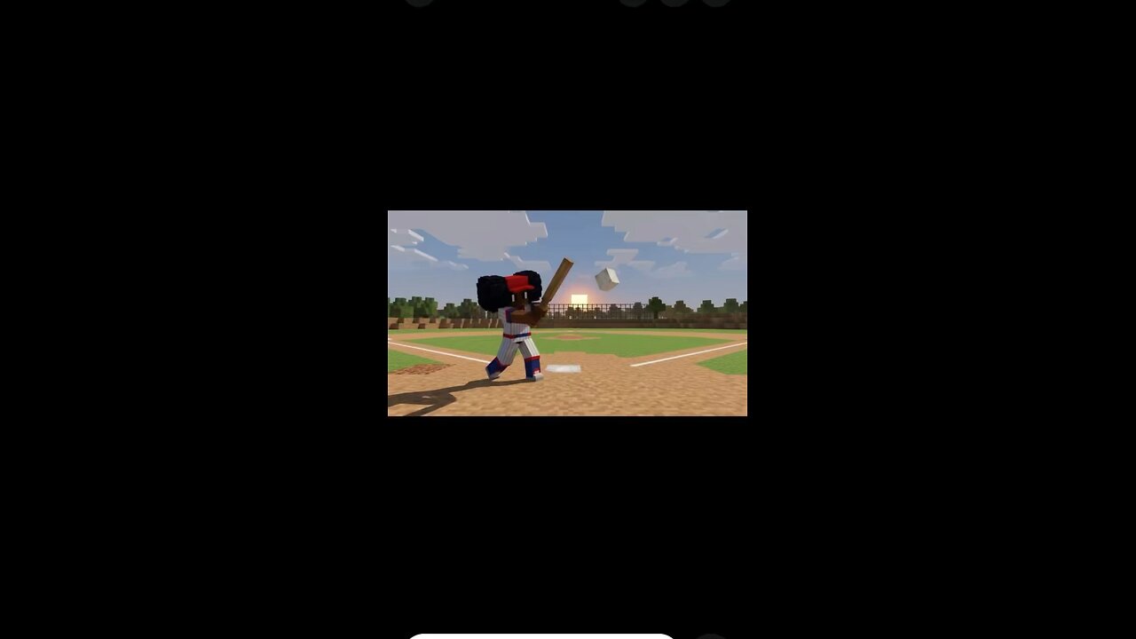 A Minecraft baseball field