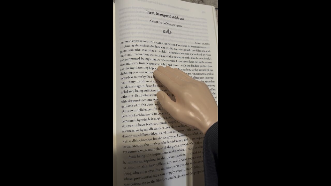 Washington's Inaugural Address as read by SPH. #inaugurationday #tinyhands #funnyvideos #funny