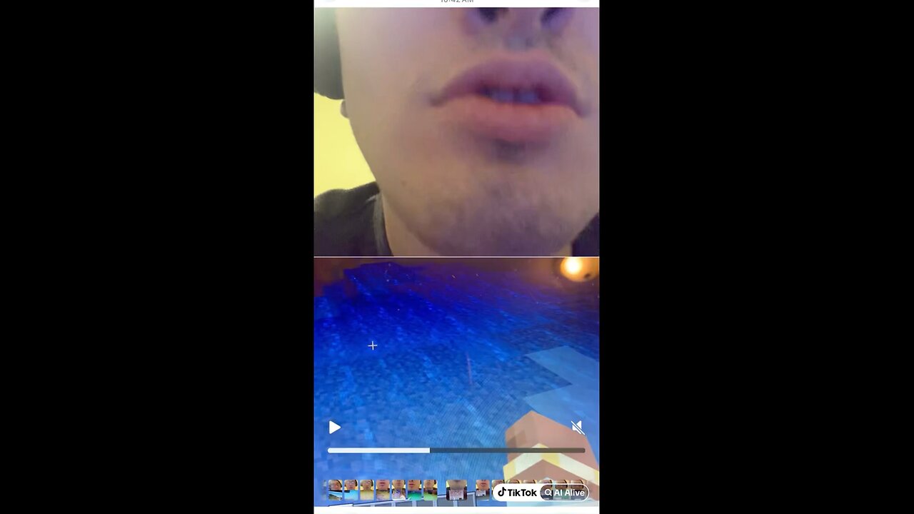 Minecraft characters swimming underwater in the Minecraft ocean