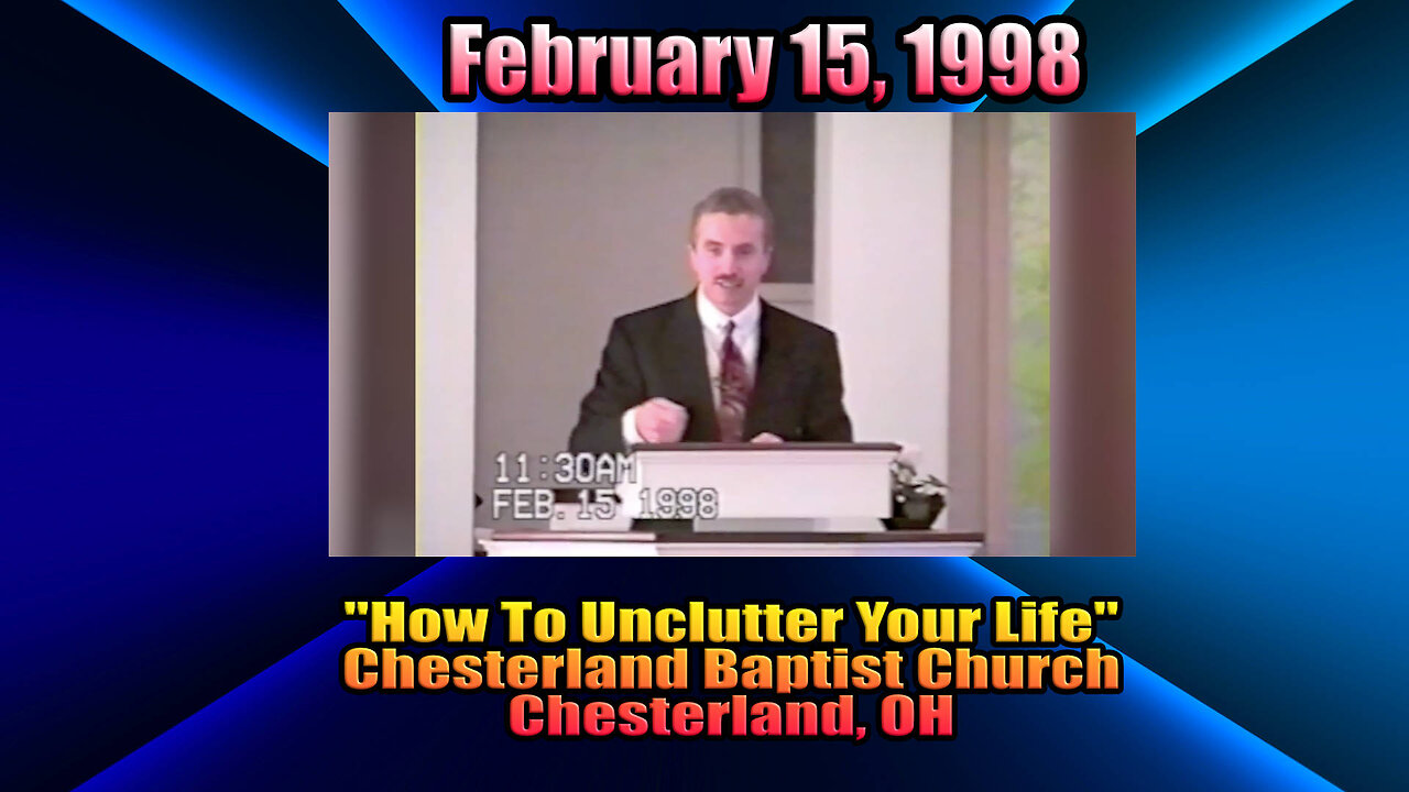 How To Unclutter Your Life - 2/15/1998