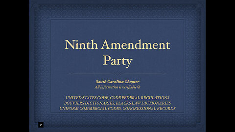 Ninth Amendment Party South Carolina Chapter Class 3