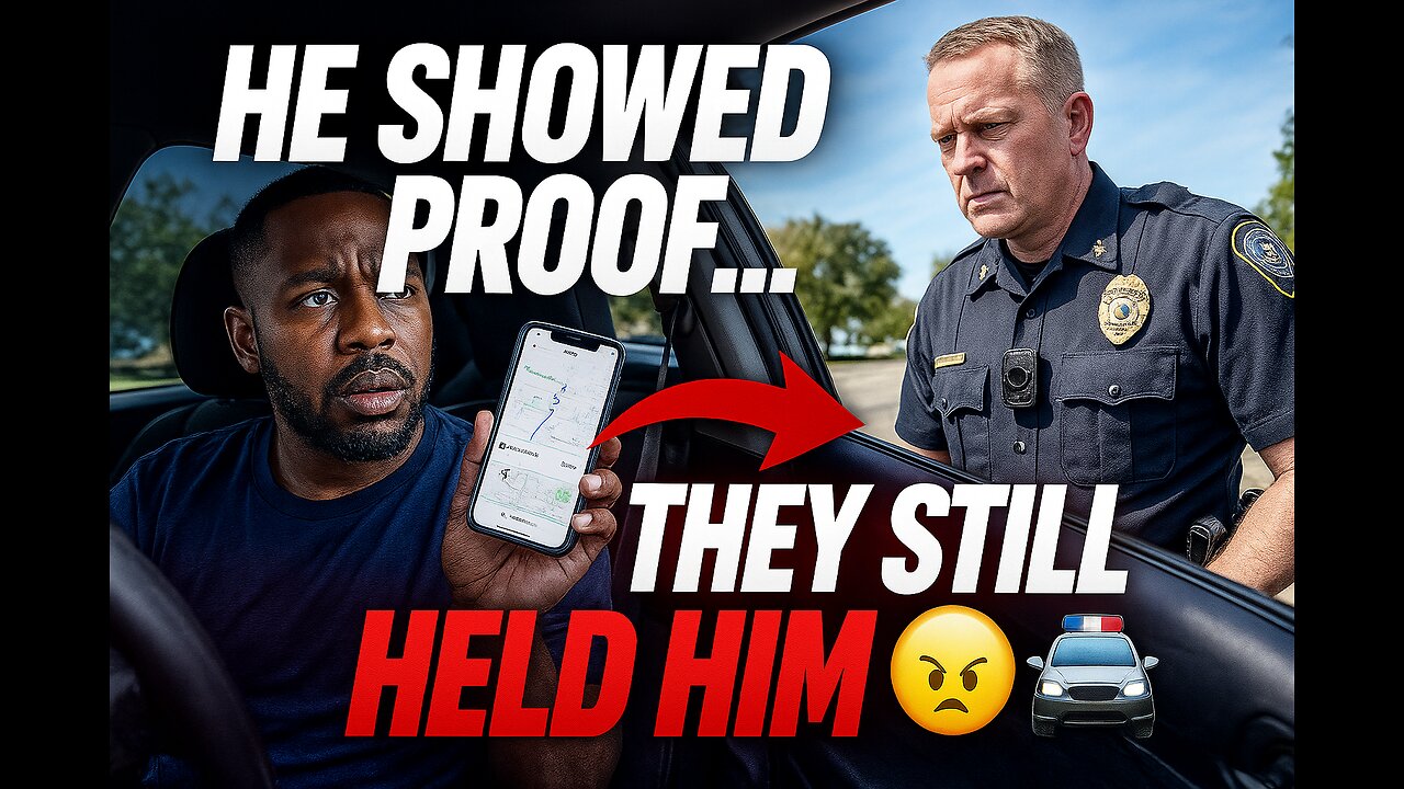 🚨 Driving While Black as an UBER Driver. Showed proof he was working. Cops didn’t care.