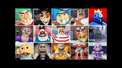 ROBLOX ALL JUMPSCARES in ALL SCARY OBBIES - CANDY BARRY PRISON, STINKY'S PRISON, School Breakout