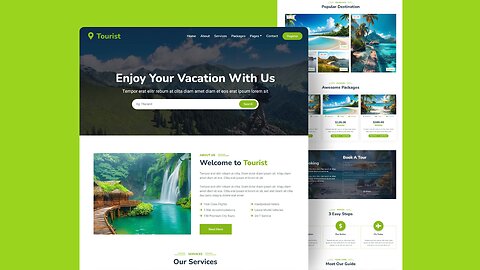 🌐 Tour & Travel Website Design 🌟 React TypeScript || With Source Code