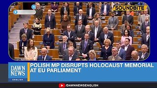 Polish MP disrupts the Holocaust memorial