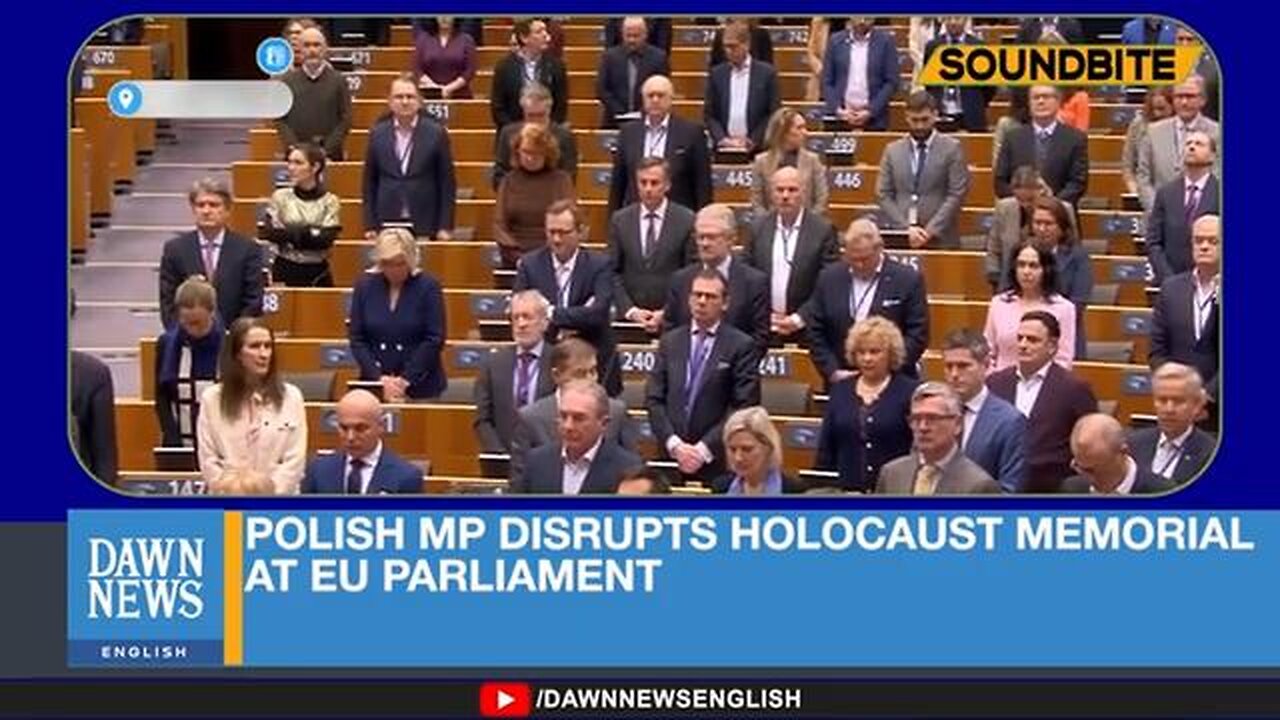 Polish MP disrupts the Holocaust memorial