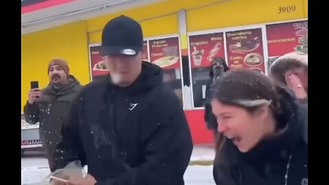 White liberal woman assualts a Mexican man because she thinks he might be ICE