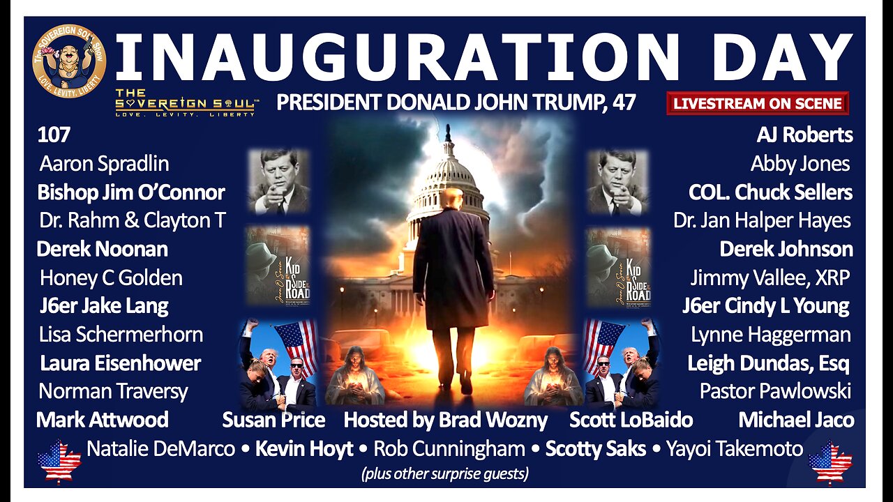 Inauguration Day LIVE of President Trump! 107, Michael Jaco, Leigh Dundas, Eisenhower, J6ers & More