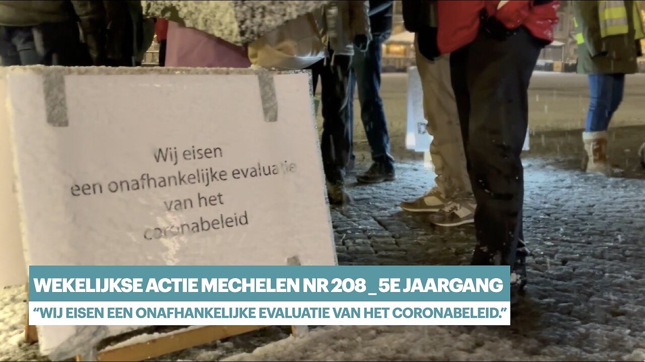 Wekelijkse actie coronabeleid nr.208, 5e jaargang op 8 januari 2025 te Mechelen