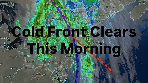 Cold Front Clears This Morning