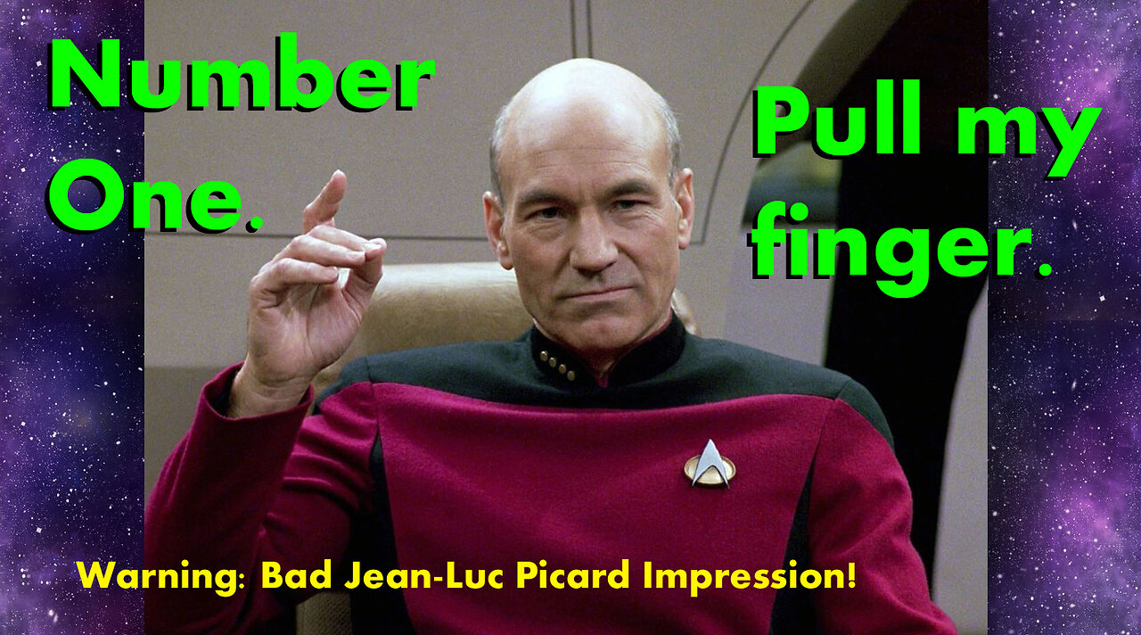 Picard talks about the very offensive Breen joke.