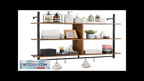 VEVOR Industrial Pipe Shelf 3 Tier 41.5x9.84in Wall-Mount for Kitchen Bedroom Review