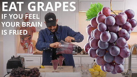 Eat Grapes If You Feel Your Brain Is Fried & You Feel Down & How To Make a Grape Slushy