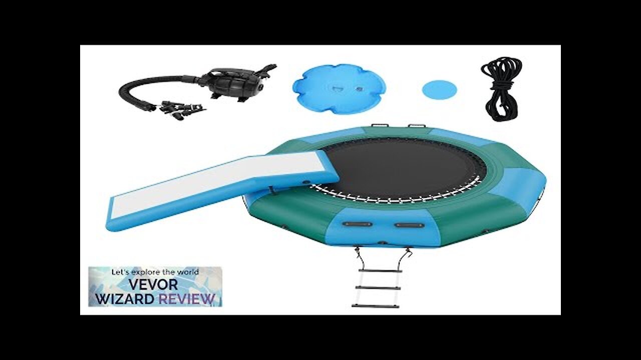 VEVOR Inflatable Water Bouncer 10ft Recreational Water Trampoline Portable Bounce Swim Review