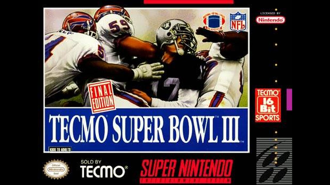 Tecmo Super Bowl 3 - SNES - Det vs S.F. - Week 4