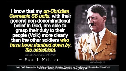 Leon Degrelle ex SS Walloon Legion tells of Adolf Hitler's attitude towards,