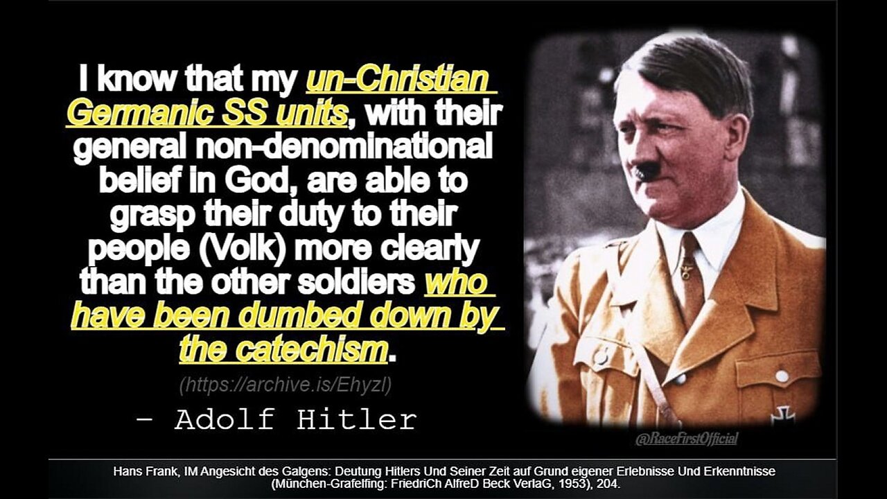 Leon Degrelle ex SS Walloon Legion tells of Adolf Hitler's attitude towards,