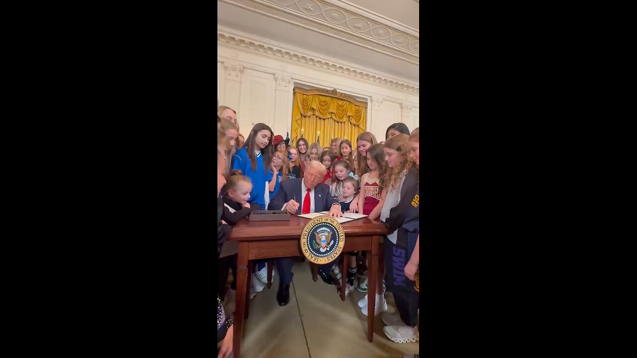 President Trump signs executive order BANNING Transgender women from competing in women’s sports.