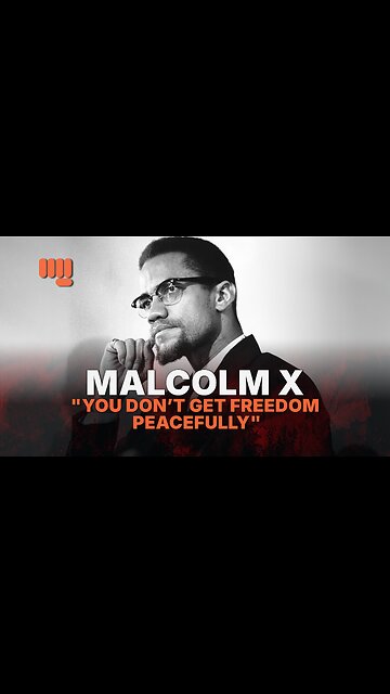 MALCOM X "YOU DON'T GET FREEDOM PEACEFULLY"
