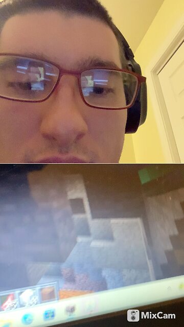Playing Minecraft