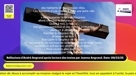 Réflexions d'André Angrand après lecture des textes par Jeanne Angrand. Date: 09/30/25
